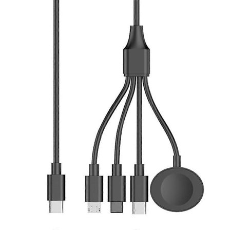 Funktionel 4-i-1 Oplader Multi Opladerkabel Ledningsfri Opladerstation