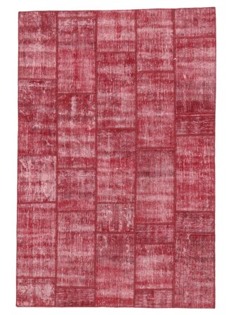 Noué À La Main Patchwork Tapis 165X247 De Laine Rouge Foncé/Rouge