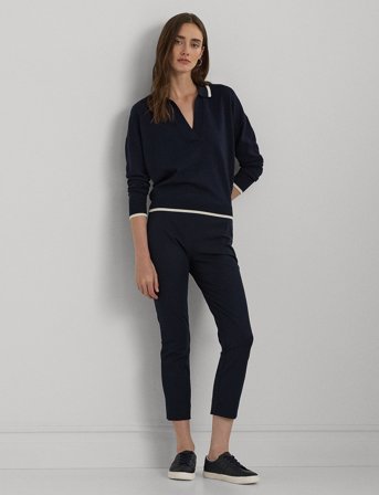 Lauren Ralph Lauren Stretch Twill Skinny Pant - Blue - 32