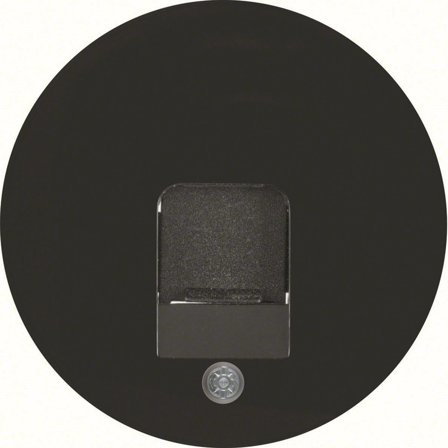 Hager 11702045 Midtbrikke for R.1, R.3 og R.C Svart, 1 modul, Strømbrytere & vegguttak