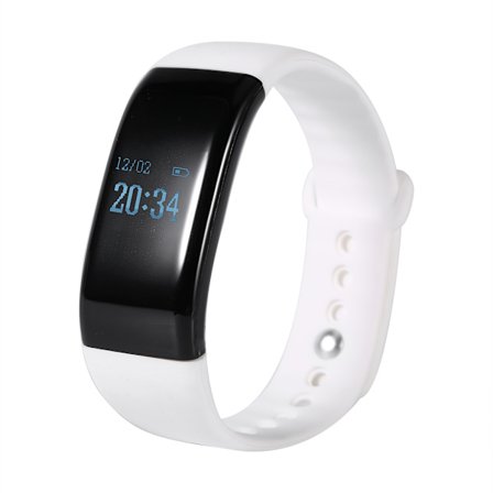 Älykäs Bluetooth-ranneke älykäs kello rannekoru sykkeen tunnistus Android iOS valkoinen