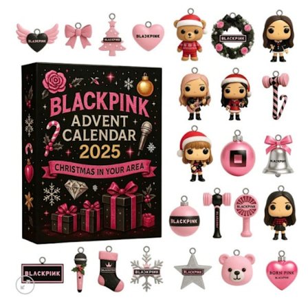 2025 Joulun Adventtikalenteri Yllätyslaatikko Joulukuusen Koristeet Blackpink Akryyliriipus