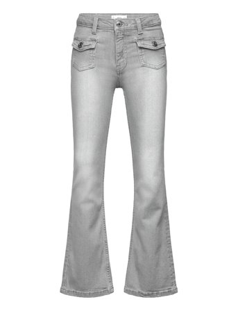 Flared Jeans With Pocket Grey Mango