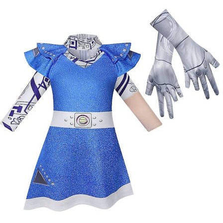4-12 år Kids Zombies 3 Alien Cosplay Party Costume Outfits -a