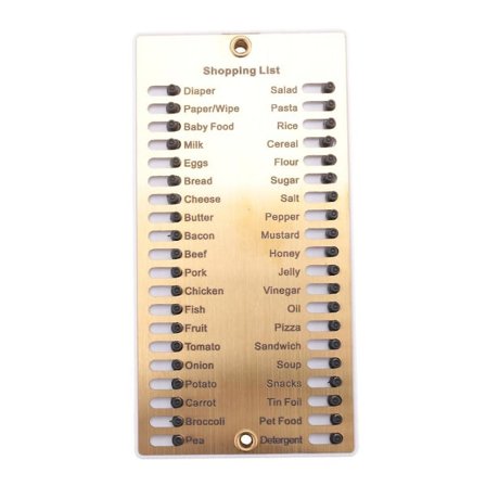 Metallisk Handleliste - Gjenbrukbar Handleliste Minnetavle