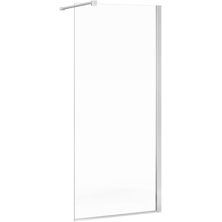 Gustavsberg Square Dusjvegg klart glass, polert profil 80 cm, Baderom