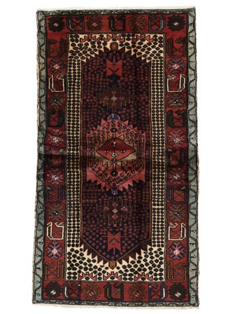 Hamadan Teppich Handgeknüpft 106X202 Persien