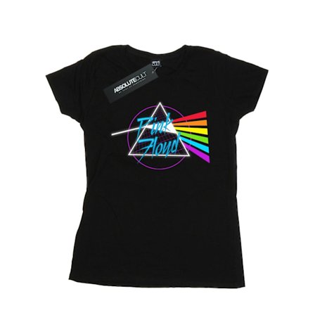 Pink Floyd Dam/Kvinnor Neon Darkside Bomull T-shirt XL Svart