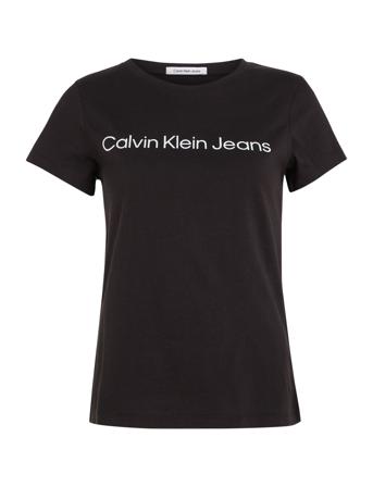 Core Instit Logo Slim Fit Tee T-shirts & Tops Short-sleeved Svart Calvin Klein Jeans*Betinget Tilbud
