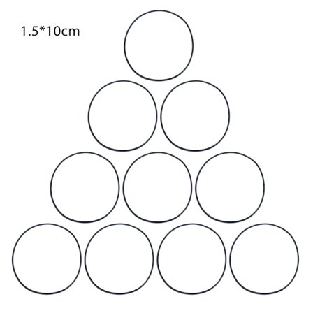 10 Stk/pose 1,5 mm Universal Cassette Tape Maskinbelter Assortert vanlig gummi