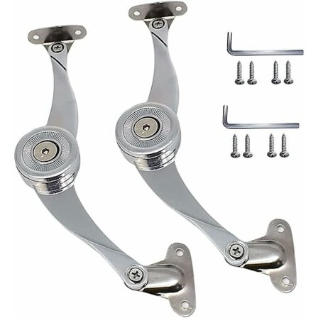 Møbeldørløftestøtte fra Pieces Furniture, møbelhængselstøtte, foldbart støttehængsel, løftestøttehængsel, til løfte- og klaplåg