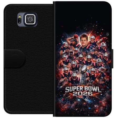 Kompatibelt Lommeboketui til Samsung Galaxy Alpha Super Bowl 2026 plakat med New England Patriots og NFL-trofe i eksplosiv sportsdesign