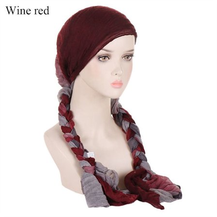 Turbaanihattu Päähuivi WINE RED