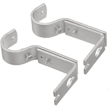 Justerbar Väggfäste för Gardinstång, Gardinstångsbeslag (2 st, Silver)