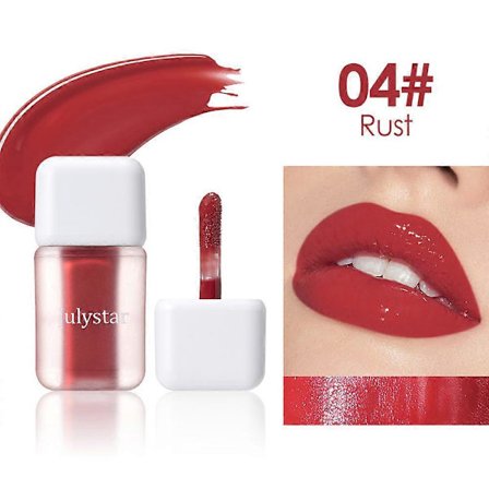 6 farger Lip Lipstick Water Gloss Tint, Fuktighetsgivende Vanntett Flytende Leppestift, Ikke-klissete, Høy Pigmentering, Langvarige Farger