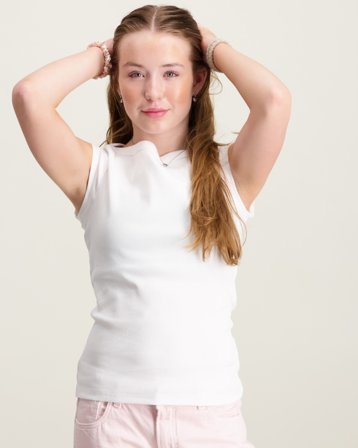 LMTD NLFKANA SS SHORT BOATNECK TOP Hvid Toppe/Bluser Pige - Kids Brand Store