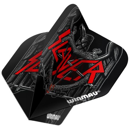 Winmau Slayer Dart Flights, Black/Red Eagle, 6 Extra Thick, 2 Sets, Pro Flights