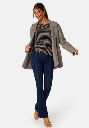 VERO MODA Fiona LS Boatneck Top Navy Blazer Stripes: Klær