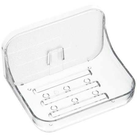 Tvålkopp för badrum, transparent, 9,5 x 12 x 8 cm