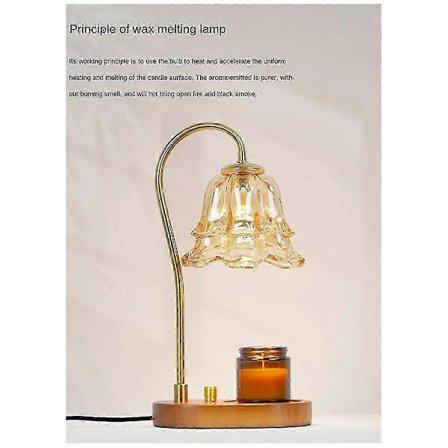 Elektrisk Lysvarmer Lampe Blomster Lysvarmer Lampe Knap med Justerbar 3 Gear Aromaterapi Bordlampe