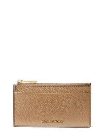 Michael Kors Sm Zip Key Card Case - Beige - ONE SIZE