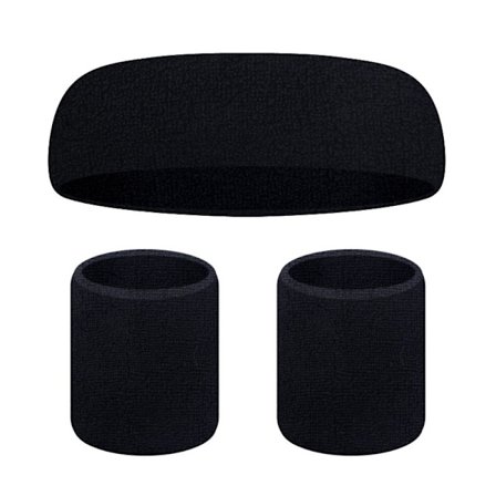 3kpl/ set Rannesuojat Sports Headband MUSTA