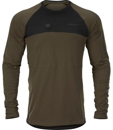 Härkila Heat L/S T-Shirt Willow Green/Black