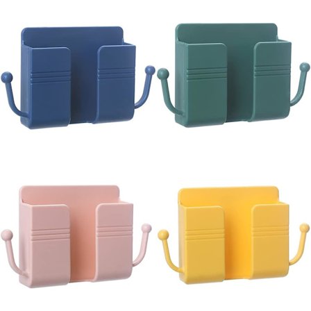 4 stk. vægmonteret opbevaringsboks til fjernbetjeninger