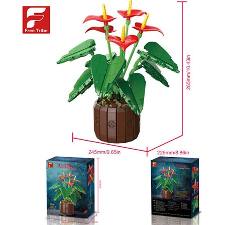 Evige Roser af Byggeklodser - Fint Dekorationsobjekt i Lilla | Flot Gave til Piger, der Elsker DIY