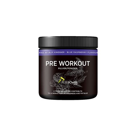 PurePower Pre-Workout Blue Raspberry 300 g, Helse & Madvarer, Energi, Pre-workout
