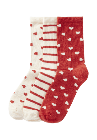 Å KIDS Mönstrade strumpor, 3-pack Strumpor Röd 22/25