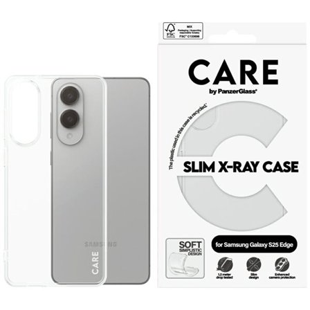 CARE by PanzerGlass Fashion X-Ray-etui for Samsung Galaxy S25 Edge - gjennomsiktig