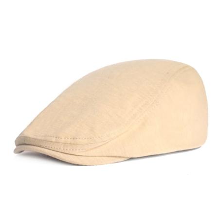 1 kpl puuvillahattu, miesten ja naisten hattu, pehmeä rento baskeri, yksivärinen unisex, beige, yksi koko Beige one size