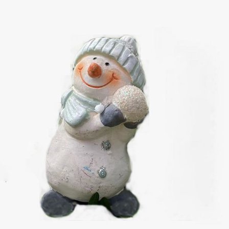 1 sett med 2 juledekorasjoner med snømann - Kreative juledekorasjoner i harpiks