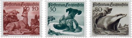 Liechtenstein 1950 - MICHEL 285-287 - Ubrugt