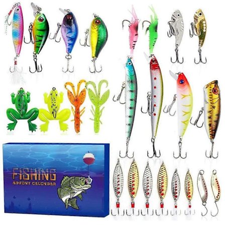 24 Dages Fiskegrej Sæt Julekalender Kreativ Fiskeglad Gave