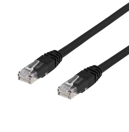 Deltaco Cat6 Network cable, 1m, black
