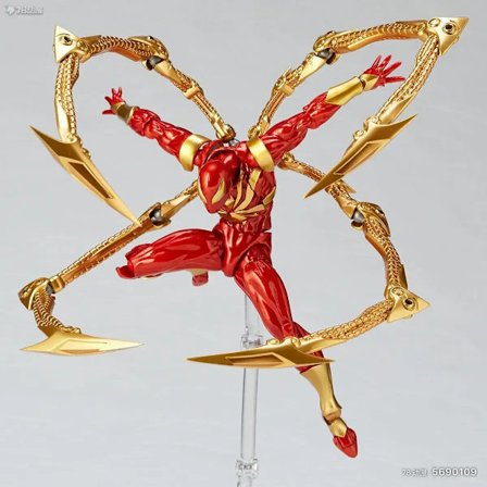 2024 Kaiyodo Iron Spiderman Action Figure Amazing Yamaguchi Spiderman Anime Figur PVC Statue Model Decora Leketøysamling Gave