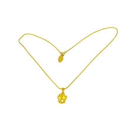 Halsband - Guldkedja med guldkrona - Trej