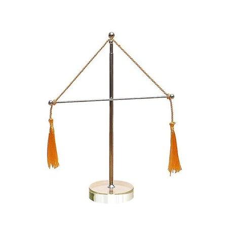 Flagghållare för skrivbord, metall, teleskopisk flaggstång, flagghållare (metall + glasbas)