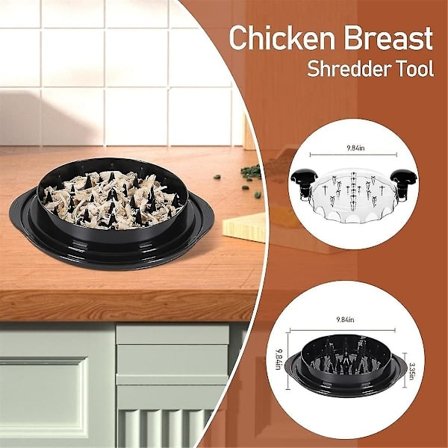 Kyllingriveværktøj Twist, Kødrive med håndtag og skridsikker base, Kyllingrivebryst