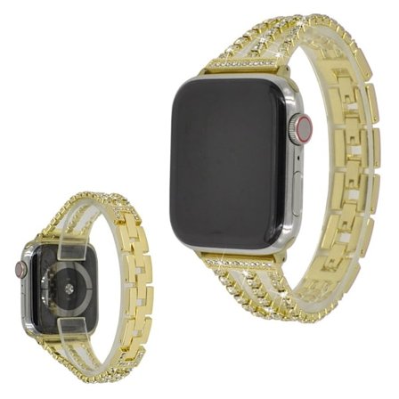 Apple Watch Series 5 40mm rhombus decor klockarmband - guld
