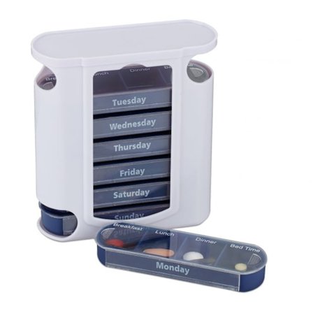 Pilleæske 7 dage 4 rum engelsk