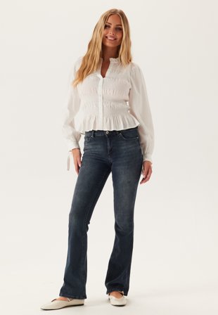 ONLY Onlblush Mid Flared Dnm Rea409 Blue Black Denim Vaatteet