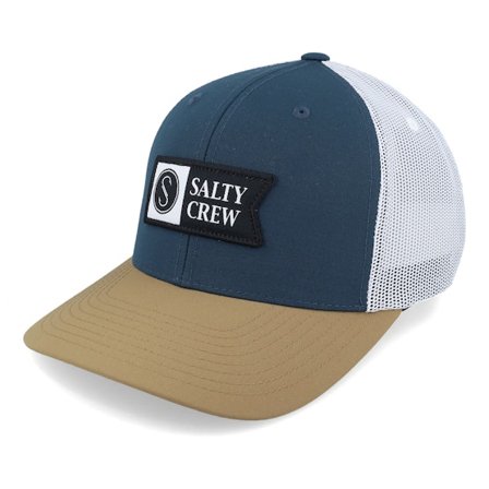 Salty Crew - Blå trucker Caps - Pinnacle 2 Retro Indigo/Tan Trucker @ Hatstore