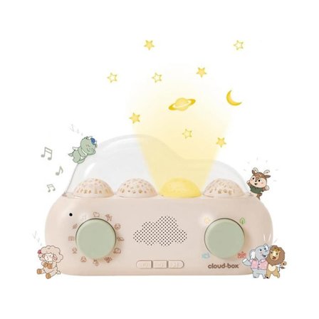 Nattlampa och storybox - Cloud b - CloudBox EN/FR - Beige - Elektrisk - 12 månader och uppåt