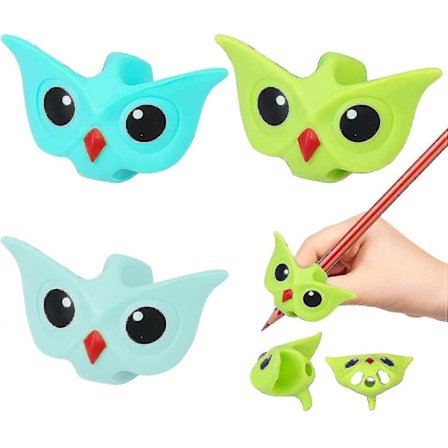 6 stk. Blyantgrep Pennegrep for barn Blyantholder Ugle Skrivehjelp Grep for førskolebarn Skrivestillingskorreksjon