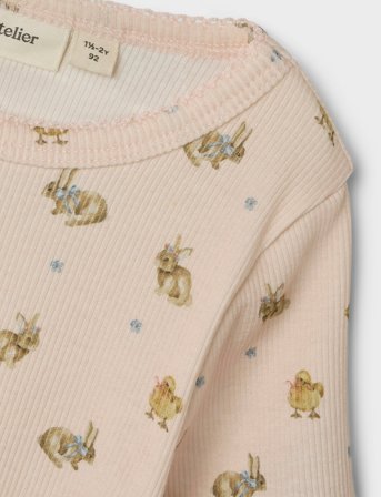 Lil'Atelier Nmflavo Kis Ss Slim Top Lil - Pink - 110