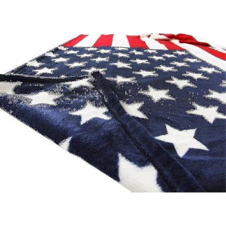 Kastfilt Flanell Mikrofiberfilt Varm Överkast Usa Flag Fleece Reseblanket Mjuk Beröring