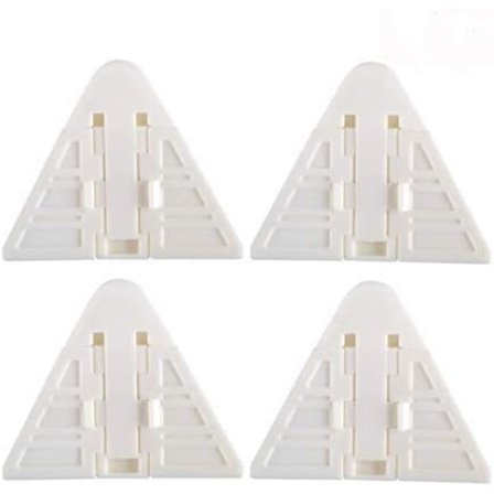 Lukituslaite Turvallisuuden Suojaus Valkoinen, Ilman Poraamista (Salpa Liukuovelle, 4 Kpl)